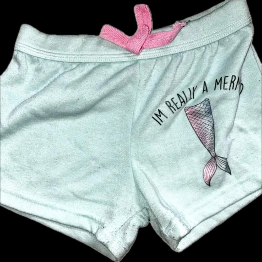 I'm really a mermaid gently loved girls 5y shorts perfect for summertime fun - Picture 2 of 6